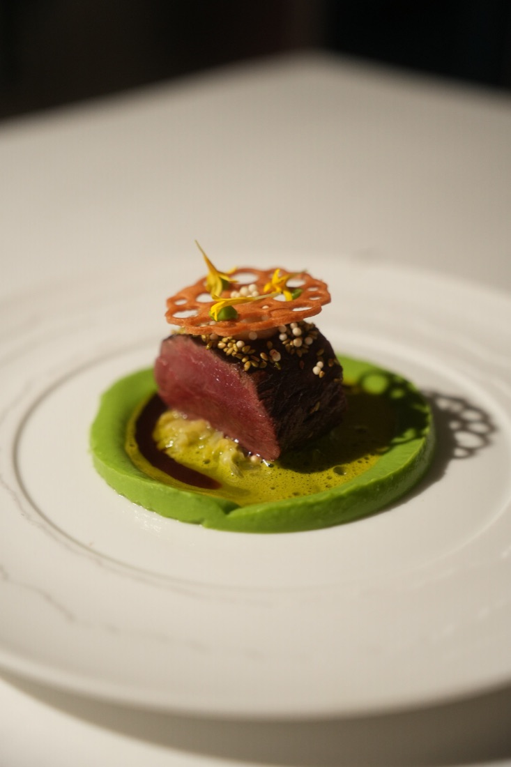 Plate from the Michelin-starred kitchen, changing with season and market